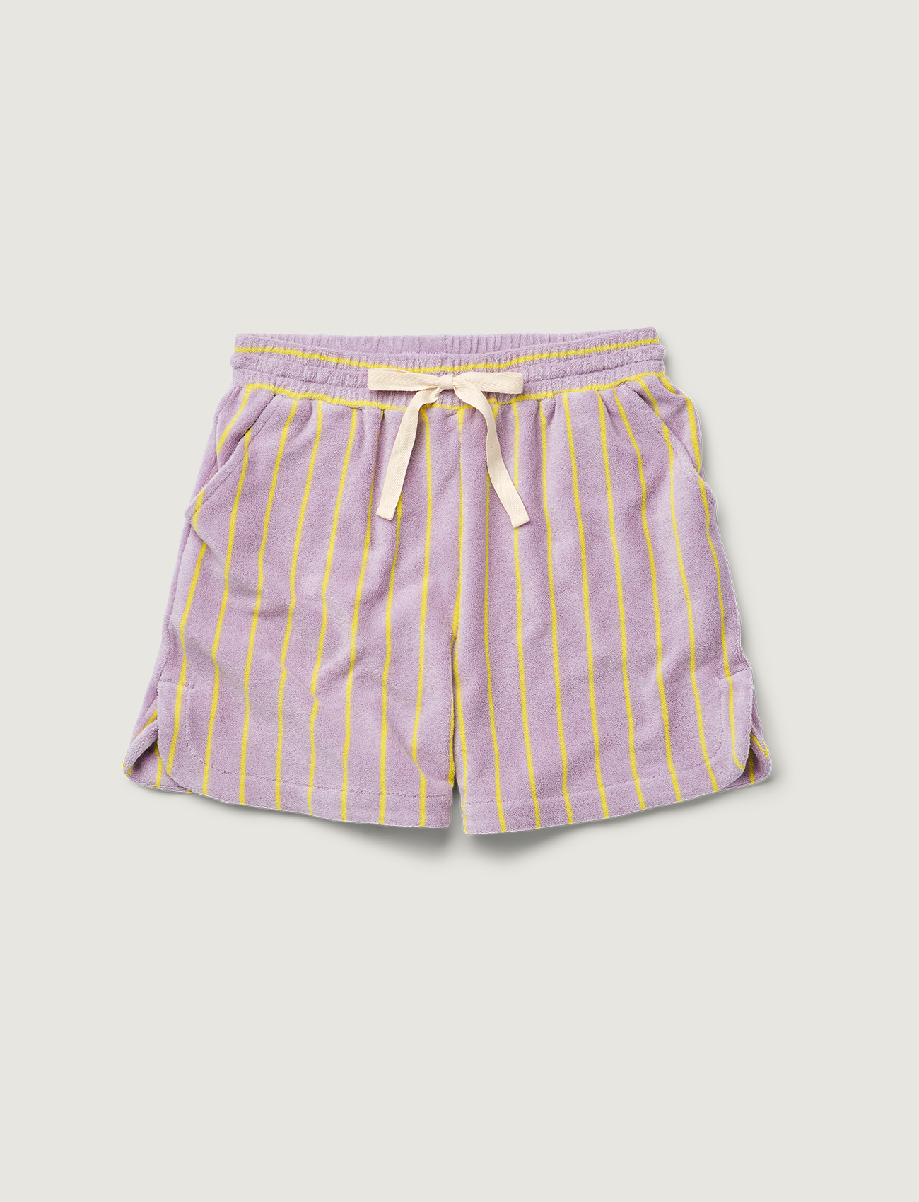 Naram Gym Shorts, lilac & neon yellow