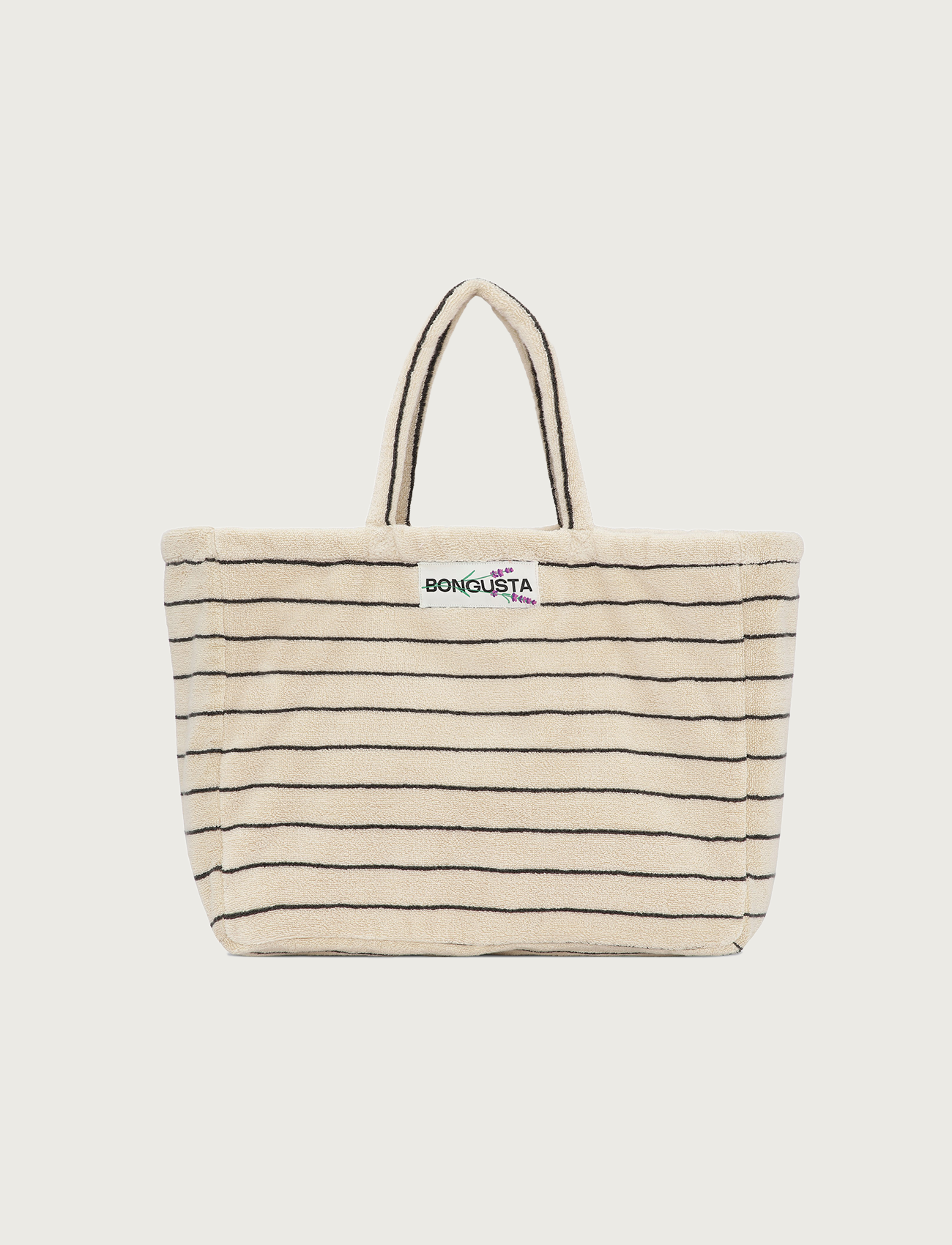 BONGUSTA Naram Striped Tote〈Cream & Ink〉 Naram Weekend Bag, creme & ink