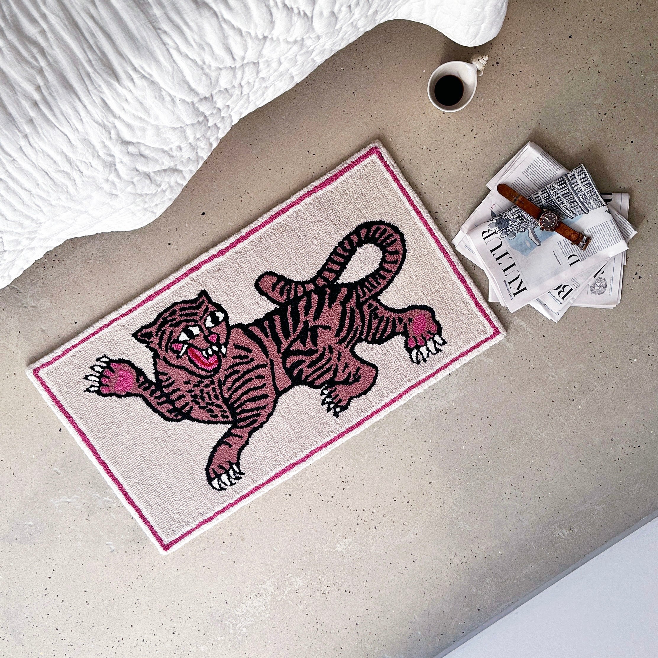 Frame Rug - Pink Tiger