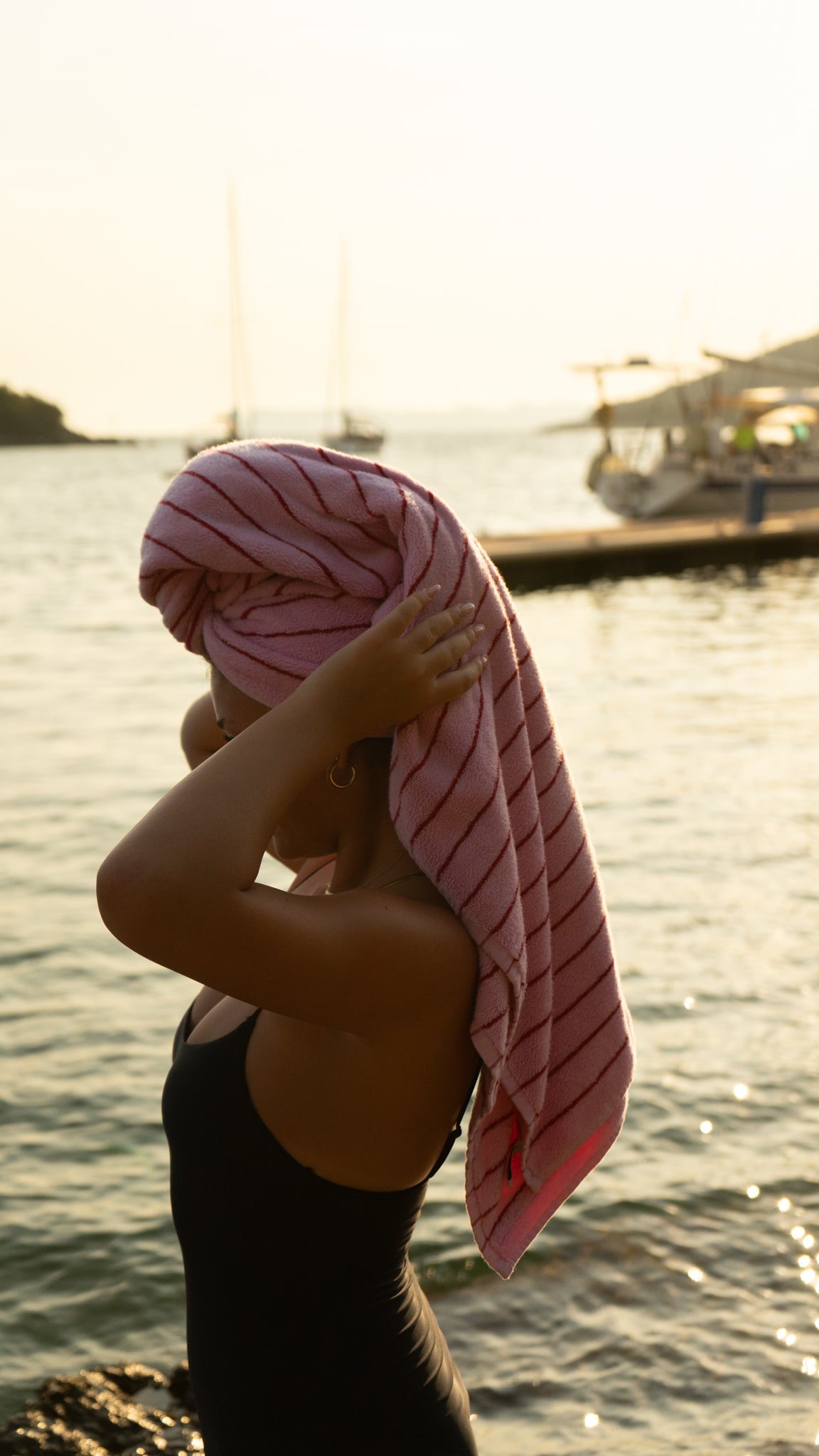 Naram Towels, baby pink & ski patrol