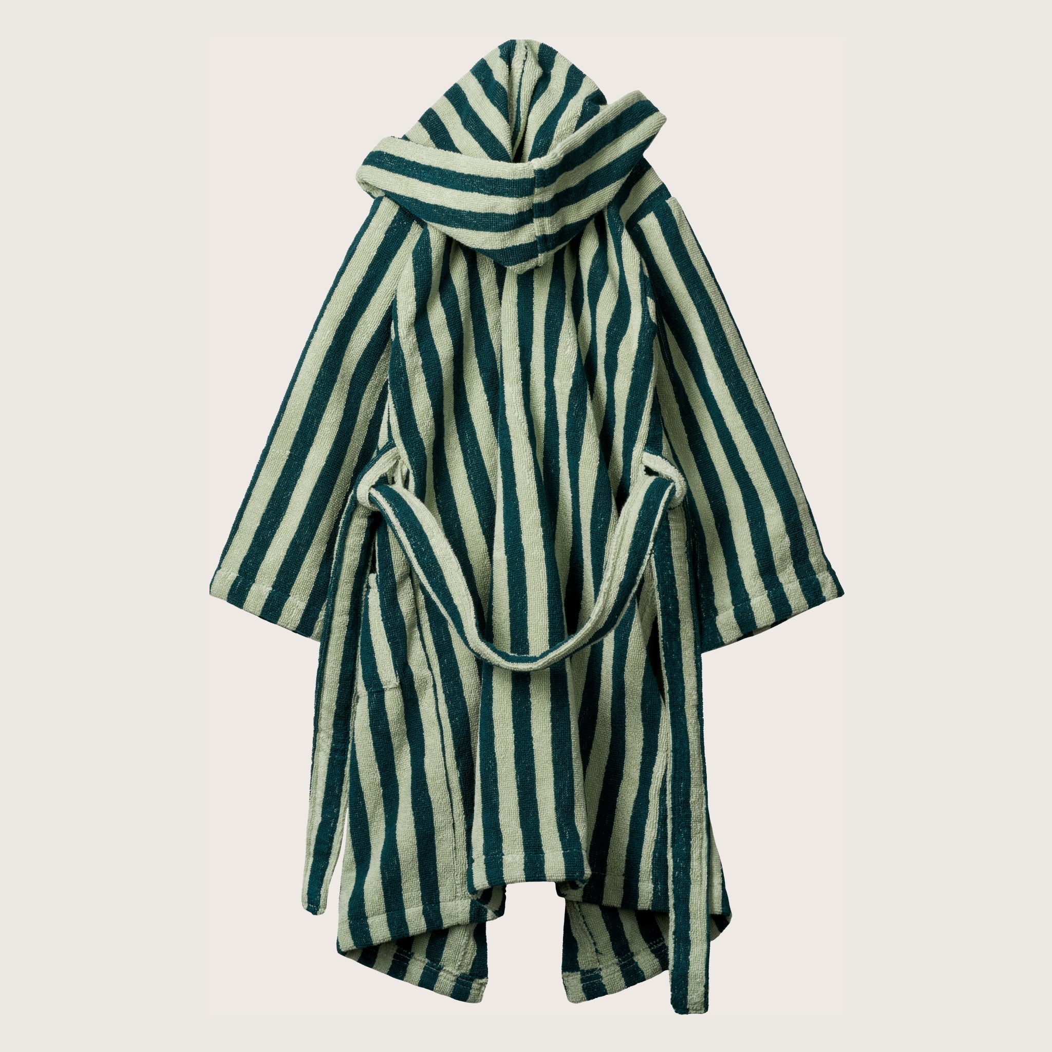 Naram Kids Bathrobe, sea foam & deep teal