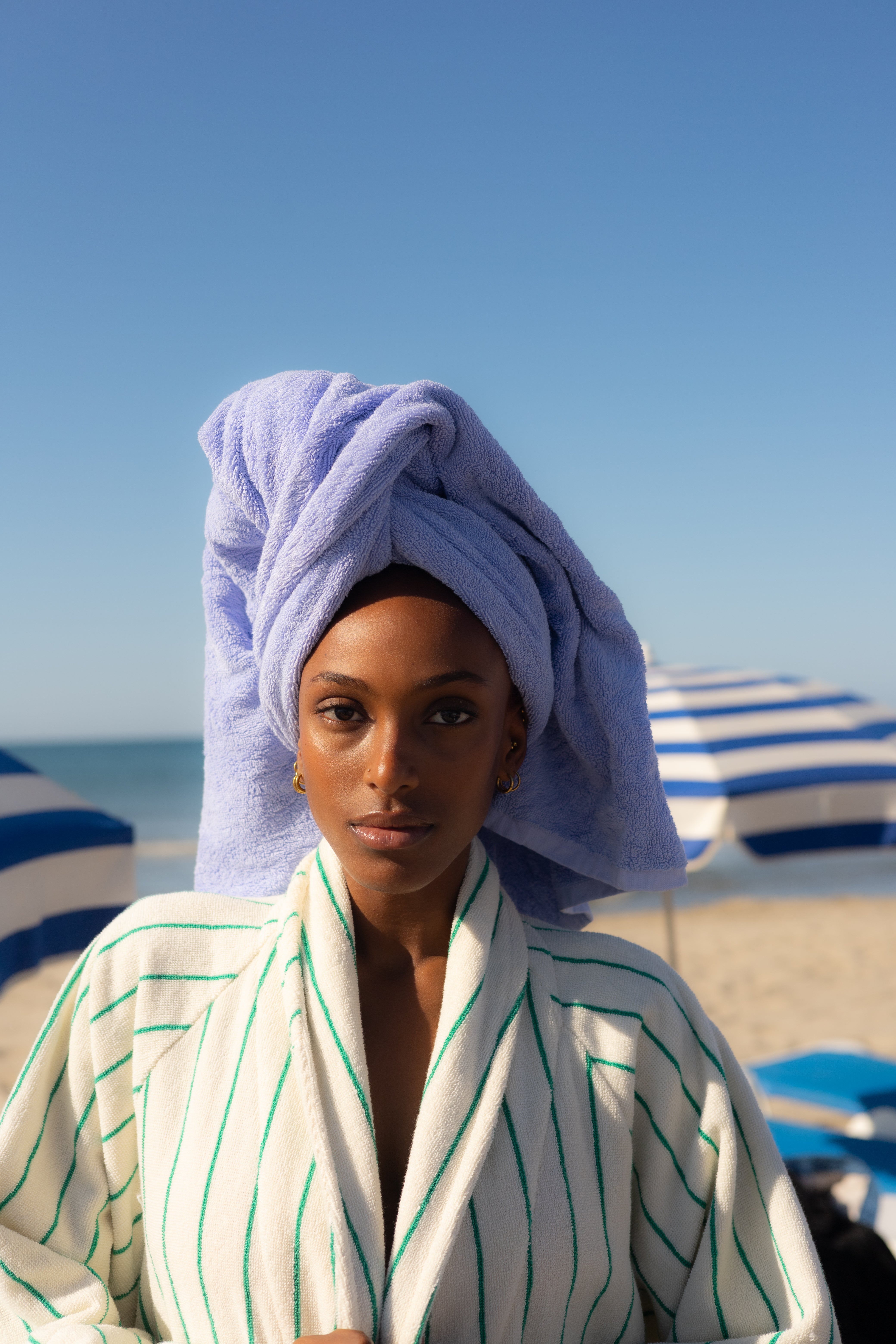 Naram Towels, lavender blue