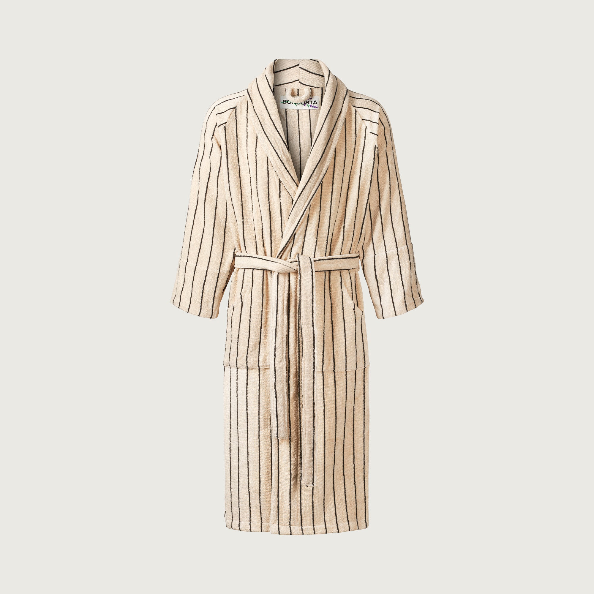 Naram Bathrobe, creme & ink