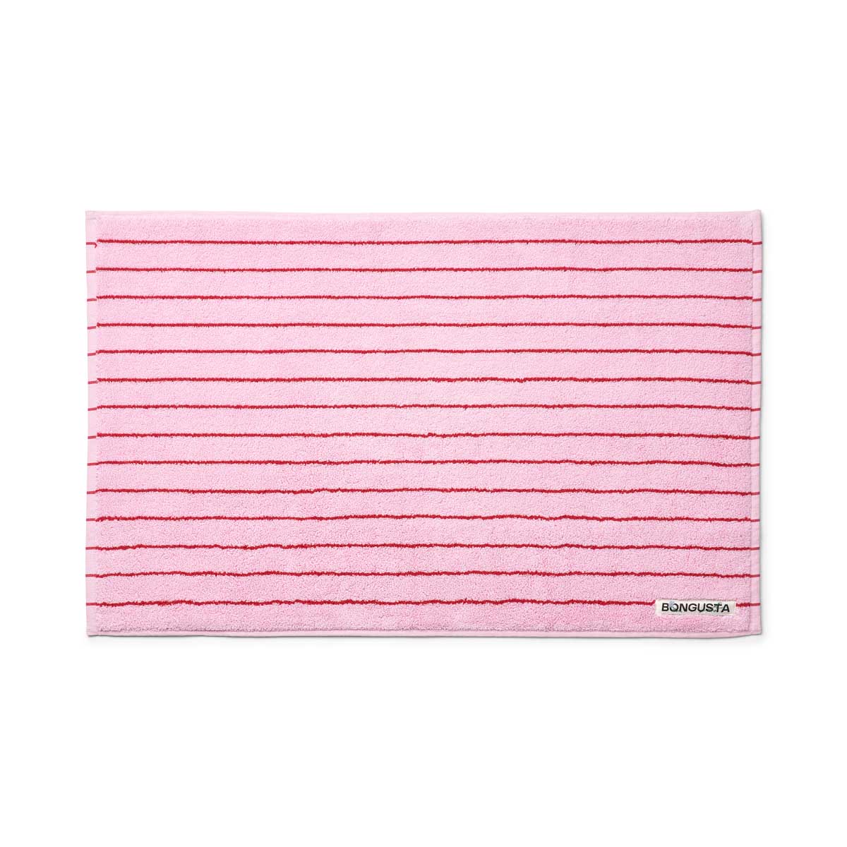 Naram Bath Mat, baby pink & ski patrol red