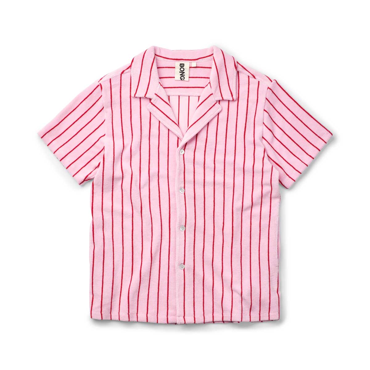 Naram Shirt, baby pink & ski patrol red