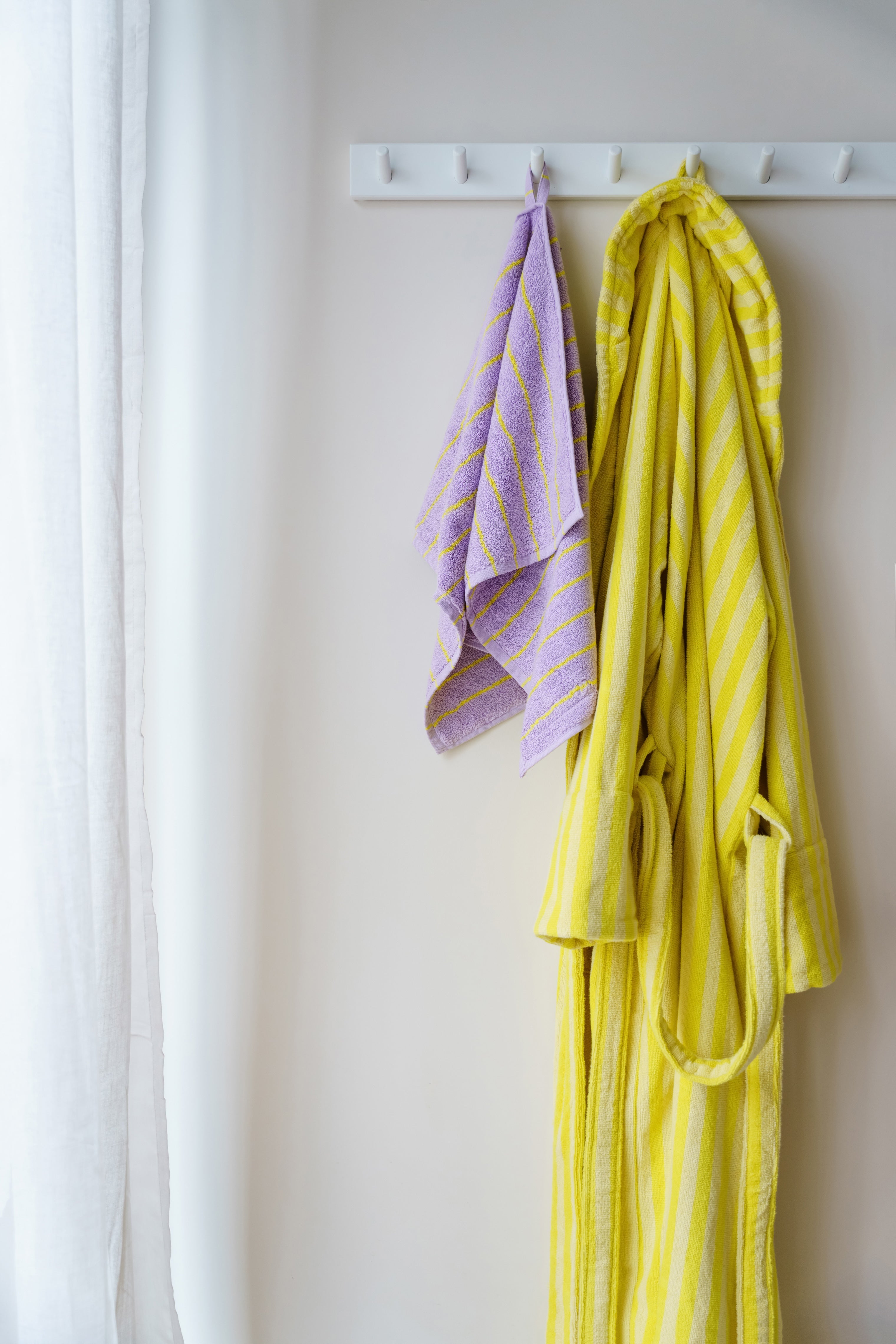 Naram Bathrobe, pristine & neon yellow