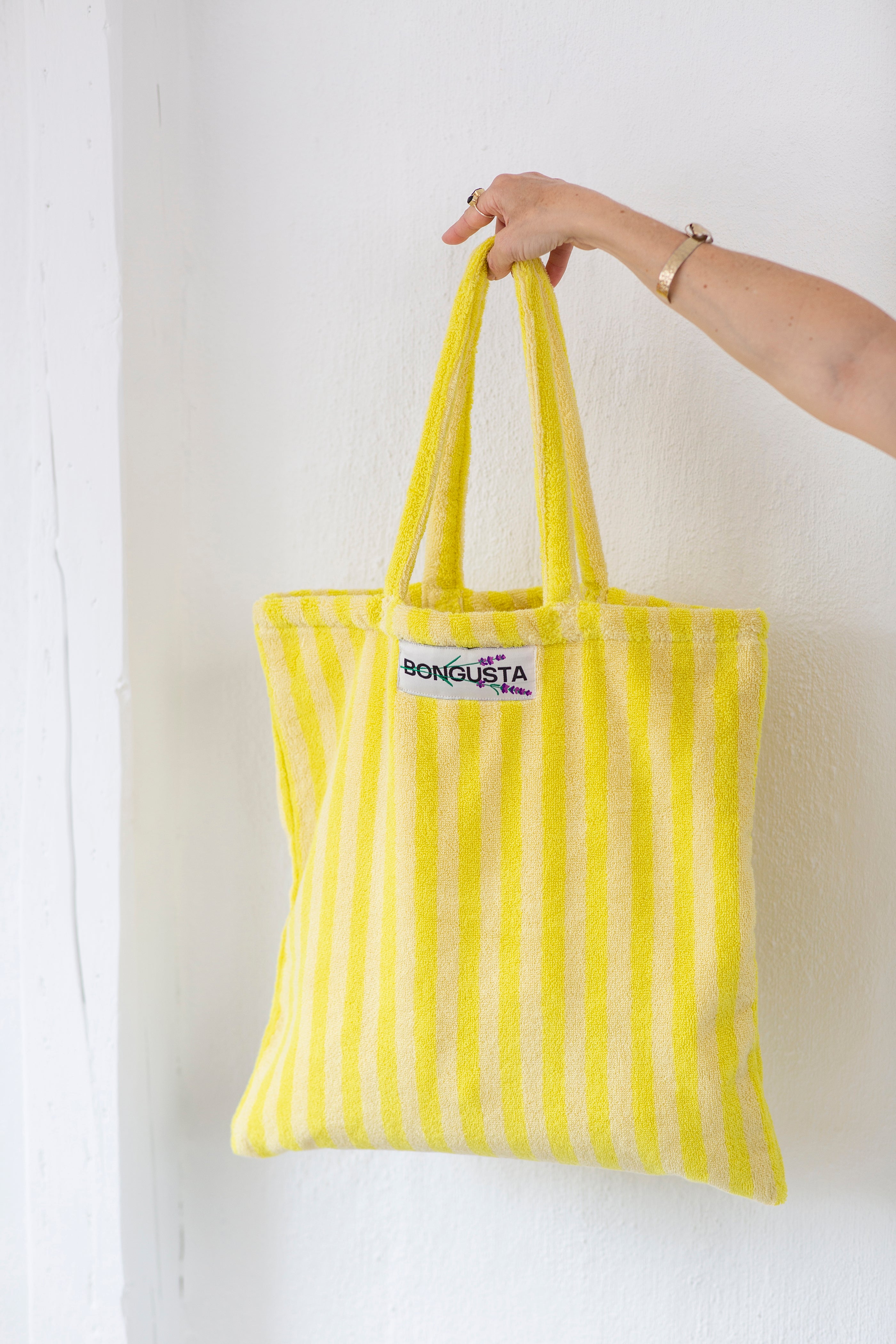 Naram Totebag, pristine & neon yellow