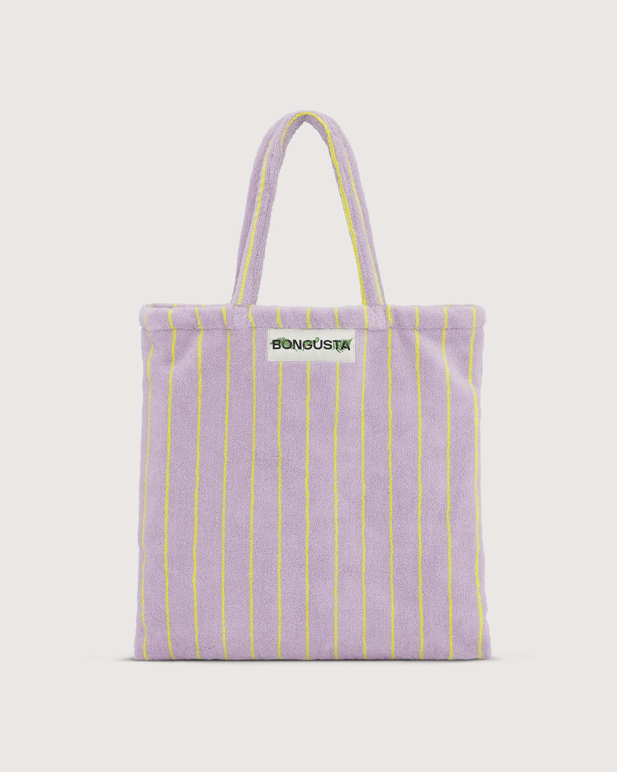 Bongusta Naram Totebag, Lilac & Neon yellow